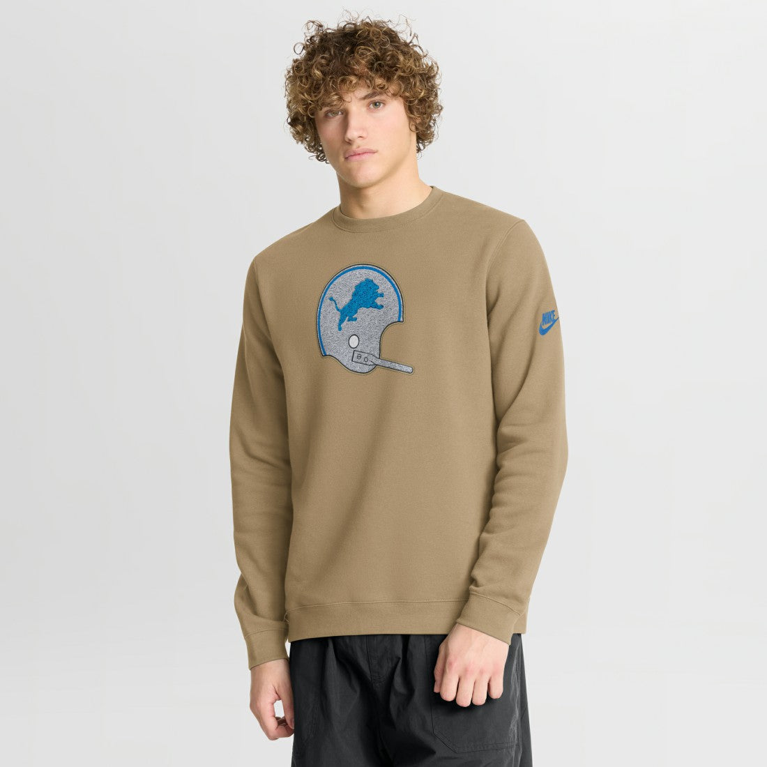 Detroit Lions Swing Pass Rewind Club Pullover Sweatshirt Tan - Nike