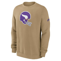 Minnesota Vikings Swing Pass Rewind Club Pullover Sweatshirt Tan - Nike