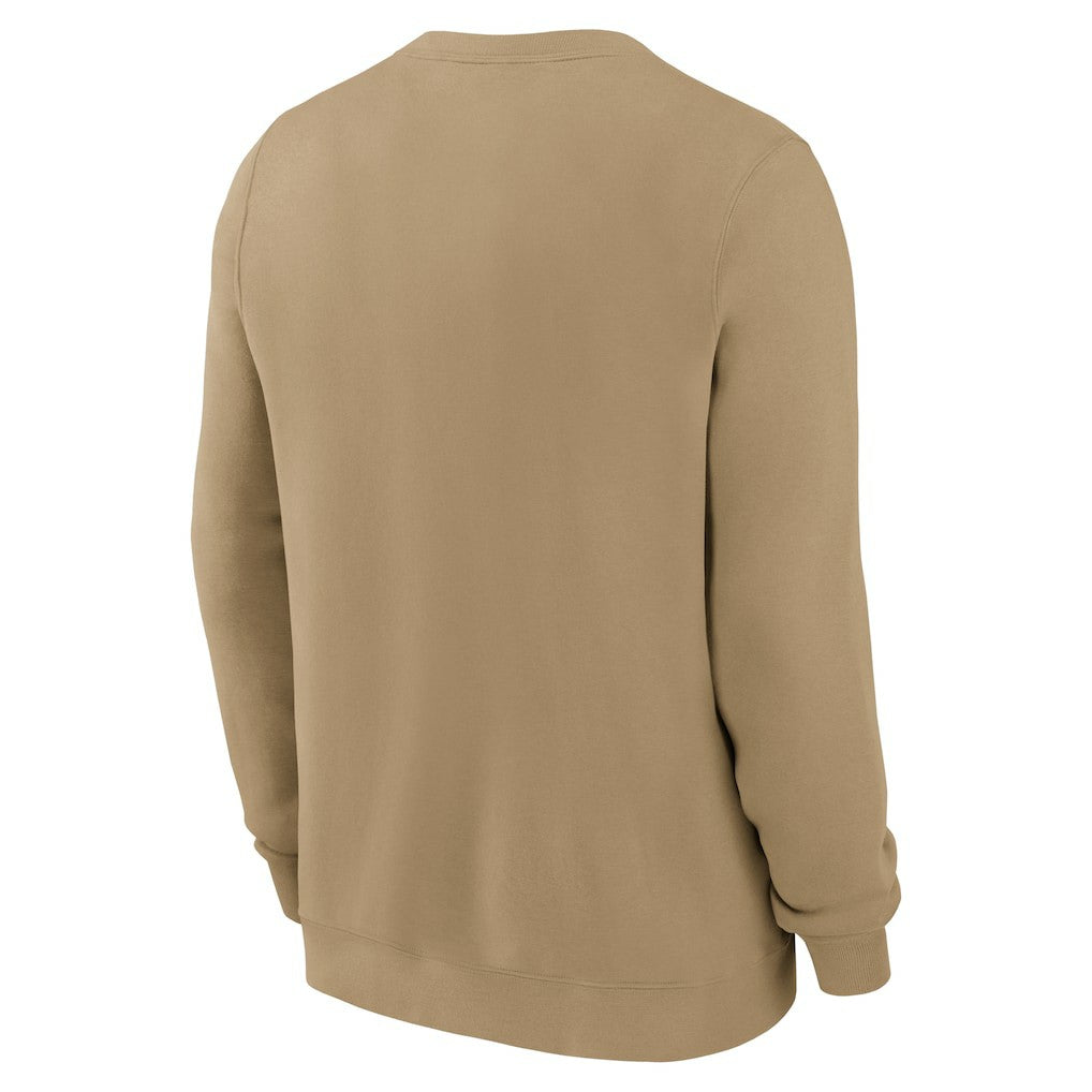 Miami Dolphins Swing Pass Rewind Club Pullover Sweatshirt Tan - Nike