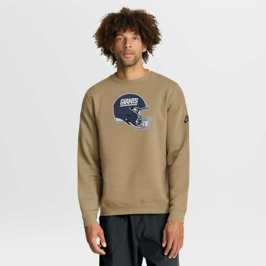 New York Giants Swing Pass Rewind Club Pullover Sweatshirt Tan - Nike