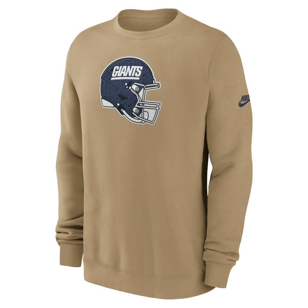New York Giants Swing Pass Rewind Club Pullover Sweatshirt Tan - Nike