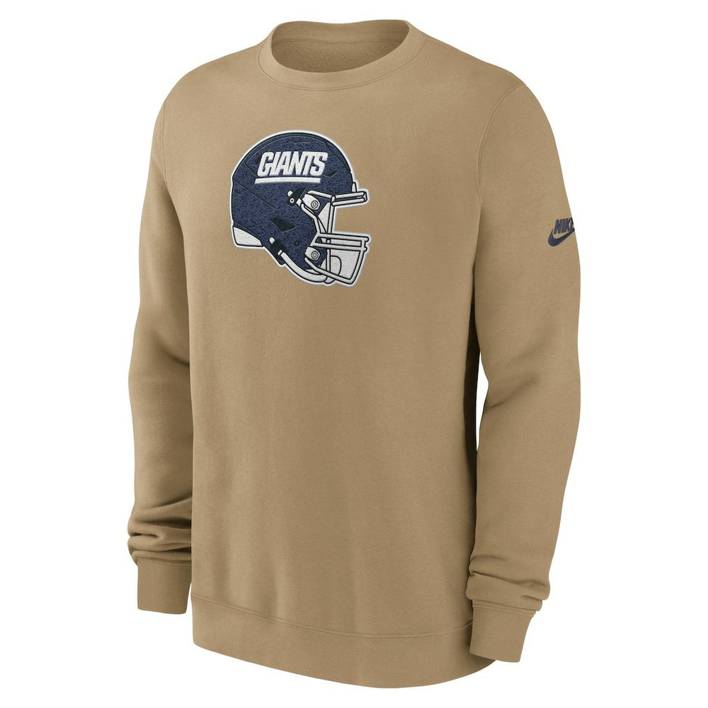 New York Giants Swing Pass Rewind Club Pullover Sweatshirt Tan - Nike