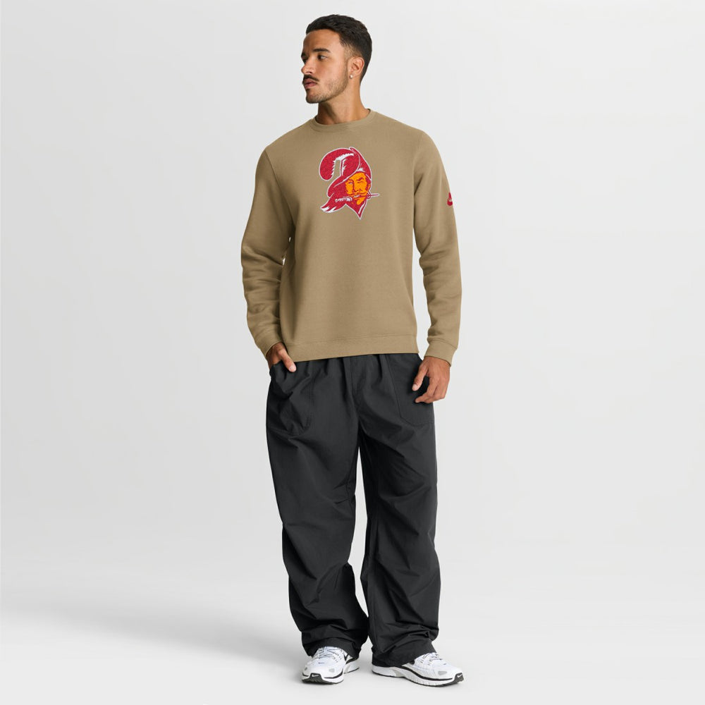 Tampa Bay Buccaneers Swing Pass Rewind Club Pullover Sweatshirt Tan - Nike