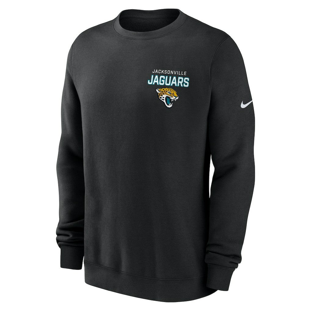Jacksonville Jaguars Primetime Club Fleece Pullover Sweatshirt Black - Nike