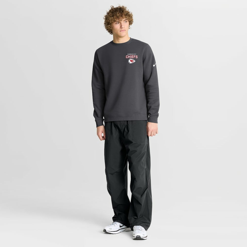 Kansas City Chiefs Primetime Club Fleece Pullover Sweatshirt Anthracite - Nike