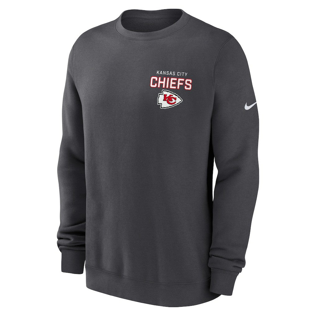 Kansas City Chiefs Primetime Club Fleece Pullover Sweatshirt Anthracite - Nike