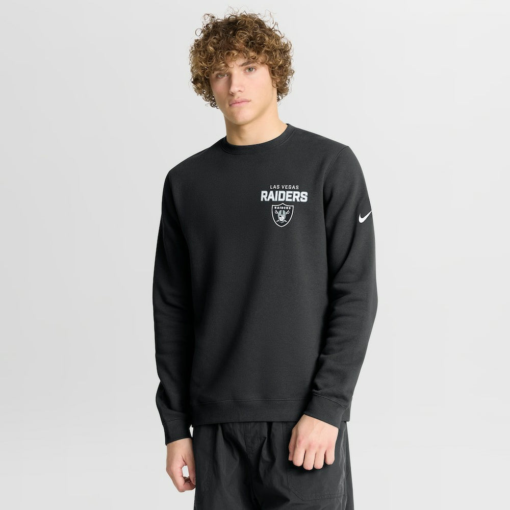 Las Vegas Raiders Primetime Club Fleece Pullover Sweatshirt Black - Nike