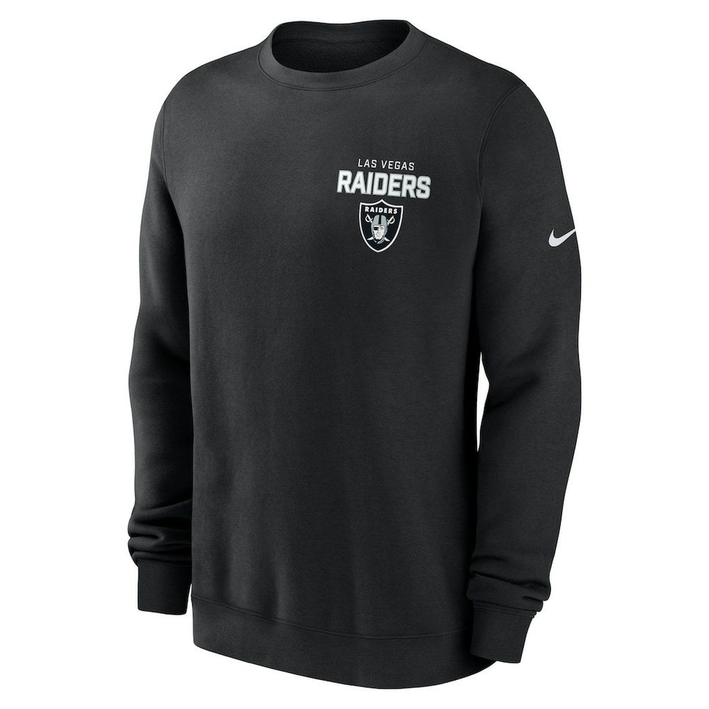 Las Vegas Raiders Primetime Club Fleece Pullover Sweatshirt Black - Nike