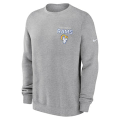 Los Angeles Rams Primetime Club Fleece Pullover Sweatshirt Heather Gray - Nike