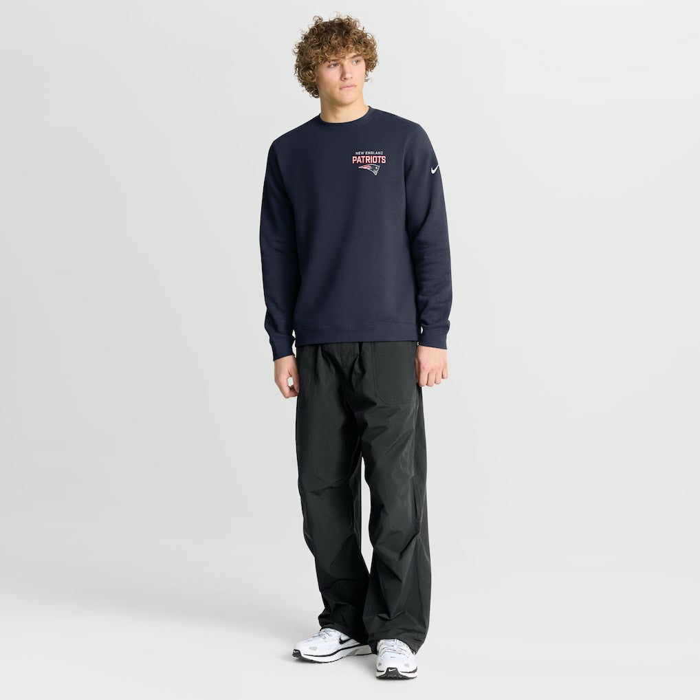 New England Patriots Primetime Club Fleece Pullover Sweatshirt Navy - Nike