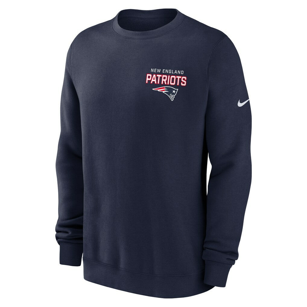 New England Patriots Primetime Club Fleece Pullover Sweatshirt Navy - Nike