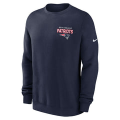 New England Patriots Primetime Club Fleece Pullover Sweatshirt Navy - Nike