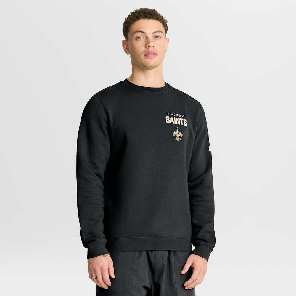 New Orleans Saints Primetime Club Fleece Pullover Sweatshirt Black - Nike