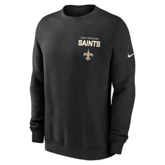 New Orleans Saints Primetime Club Fleece Pullover Sweatshirt Black - Nike
