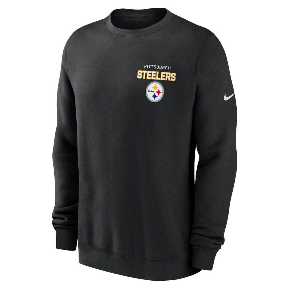 Pittsburgh Steelers Primetime Club Fleece Pullover Sweatshirt Black - Nike