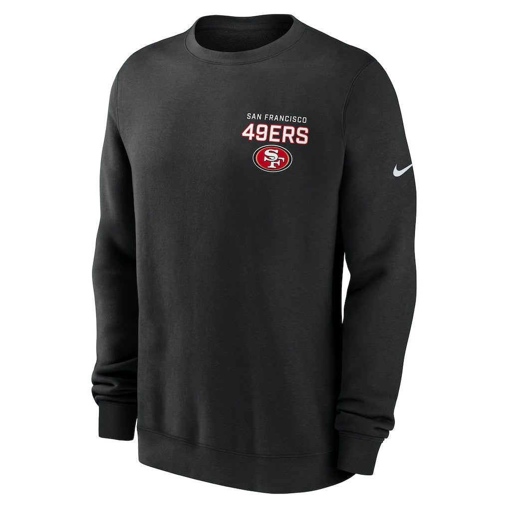 San Francisco 49ers Primetime Club Fleece Pullover Sweatshirt Black - Nike