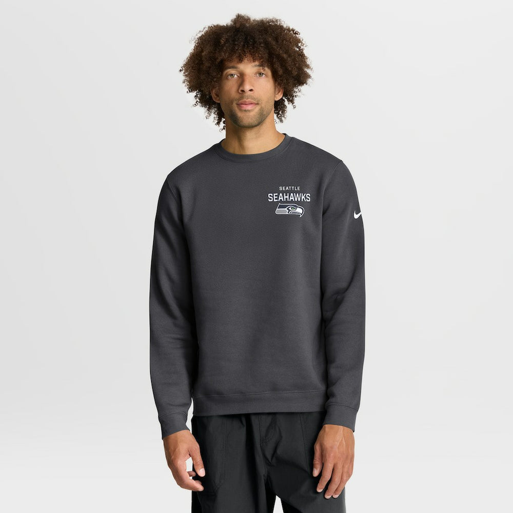 Seattle Seahawks Primetime Club Fleece Pullover Sweatshirt Anthracite - Nike