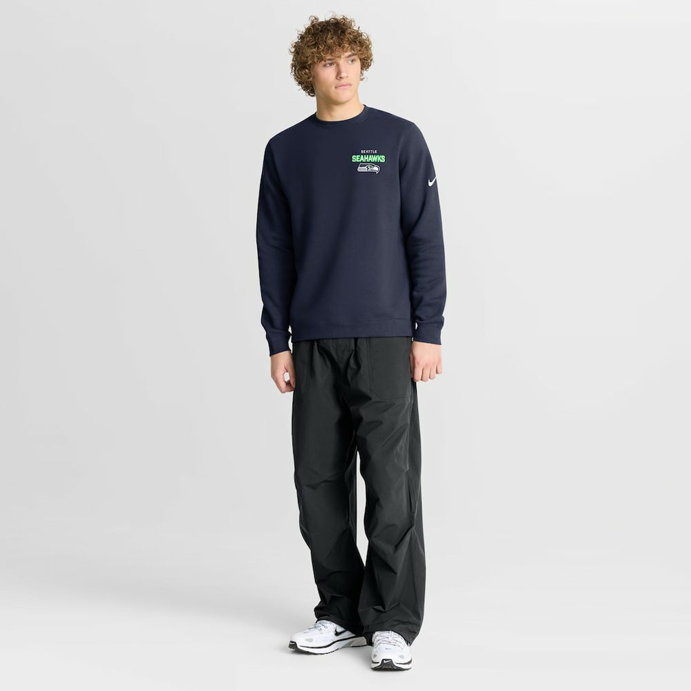 Seattle Seahawks Primetime Club Fleece Pullover Sweatshirt College Navy - Nike
