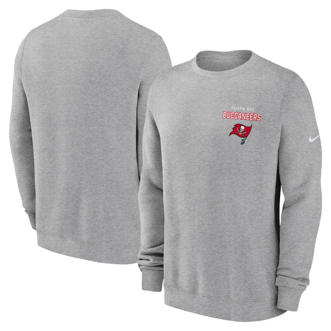 Tampa Bay Buccaneers Primetime Club Fleece Pullover Sweatshirt Heather Gray - Nike