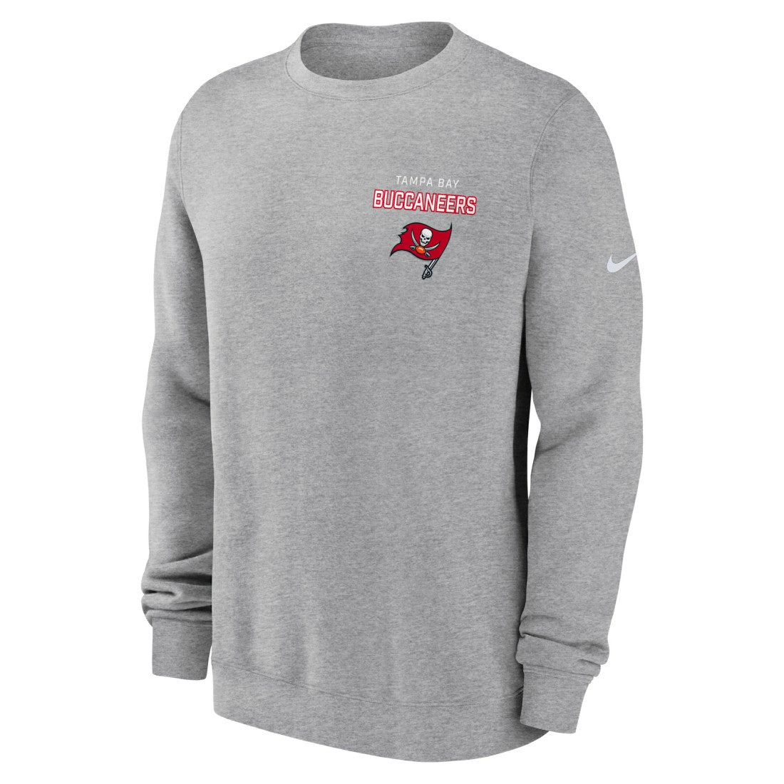 Tampa Bay Buccaneers Primetime Club Fleece Pullover Sweatshirt Heather Gray - Nike