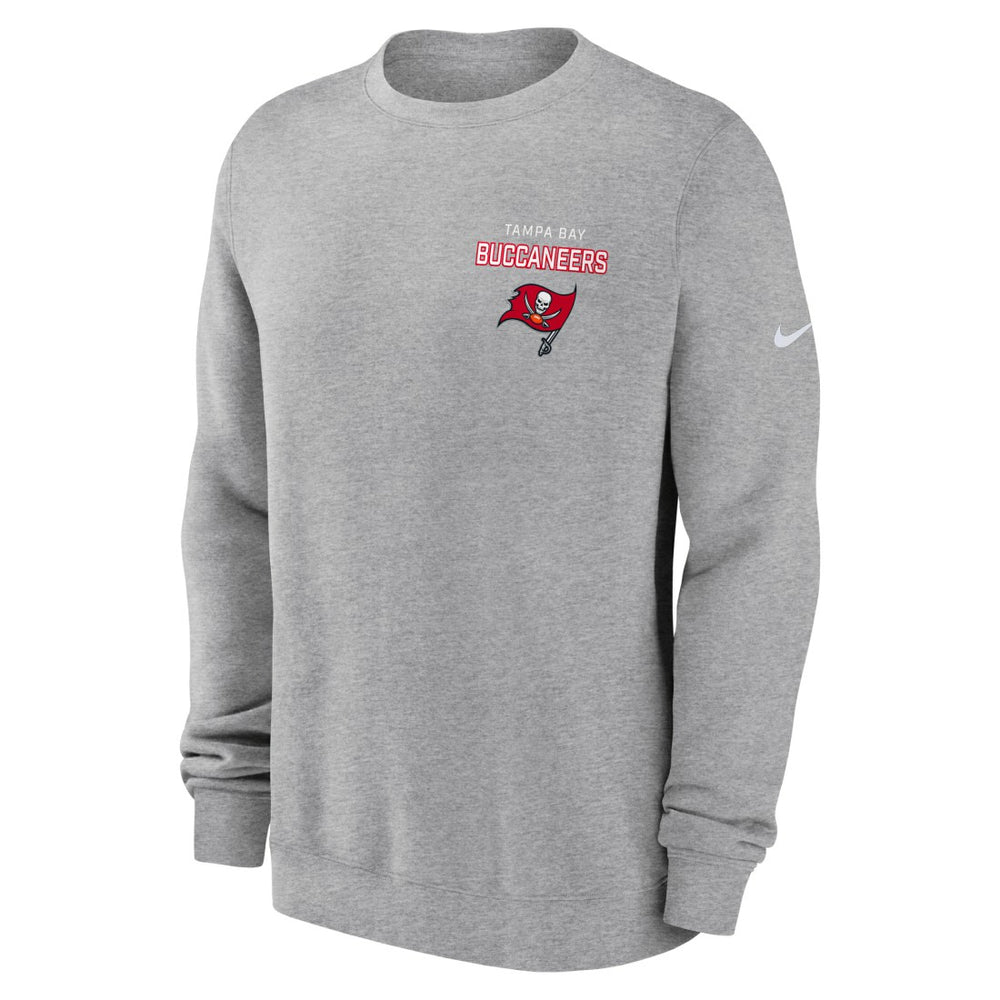 Tampa Bay Buccaneers Primetime Club Fleece Pullover Sweatshirt Heather Gray - Nike