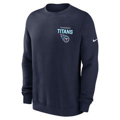Tennessee Titans Primetime Club Fleece Pullover Sweatshirt Navy - Nike