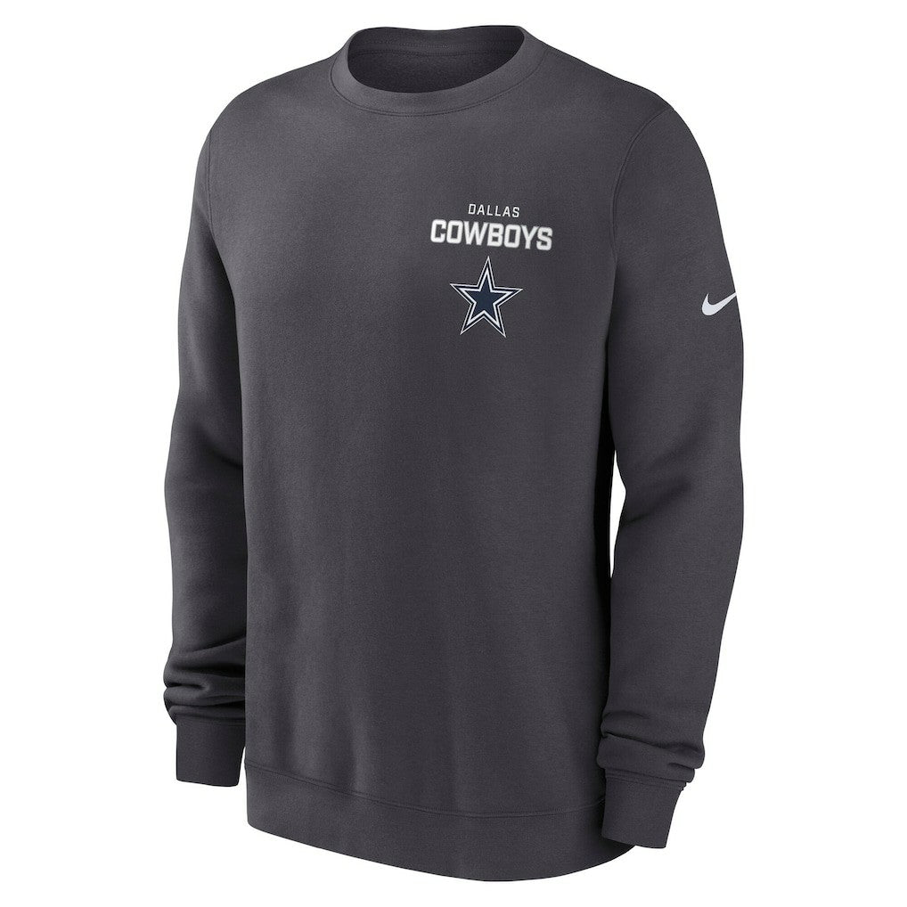 Dallas Cowboys Primetime Club Fleece Pullover Sweatshirt Anthracite - Nike