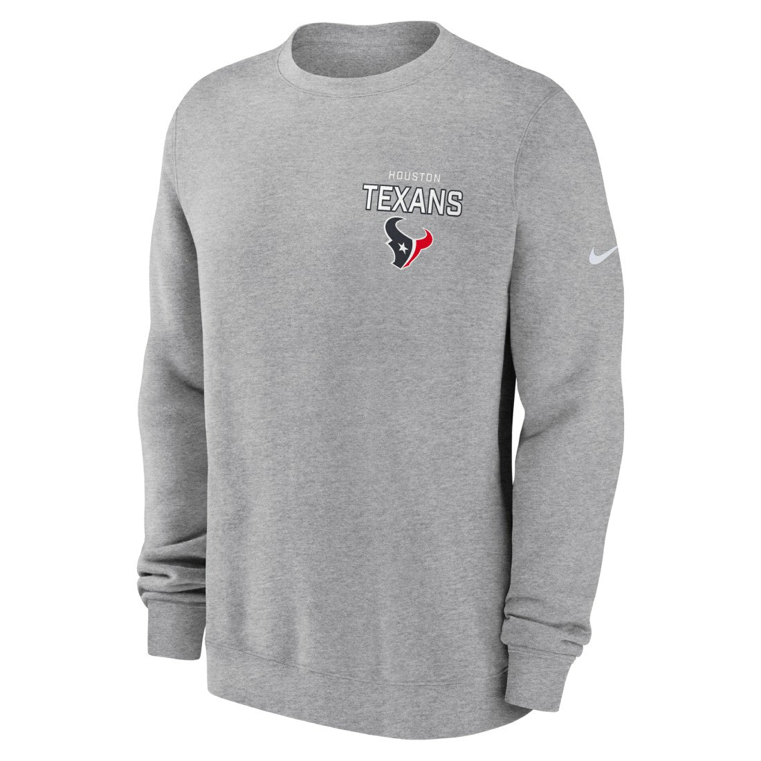 Houston Texans Primetime Club Fleece Pullover Sweatshirt Heather Gray - Nike