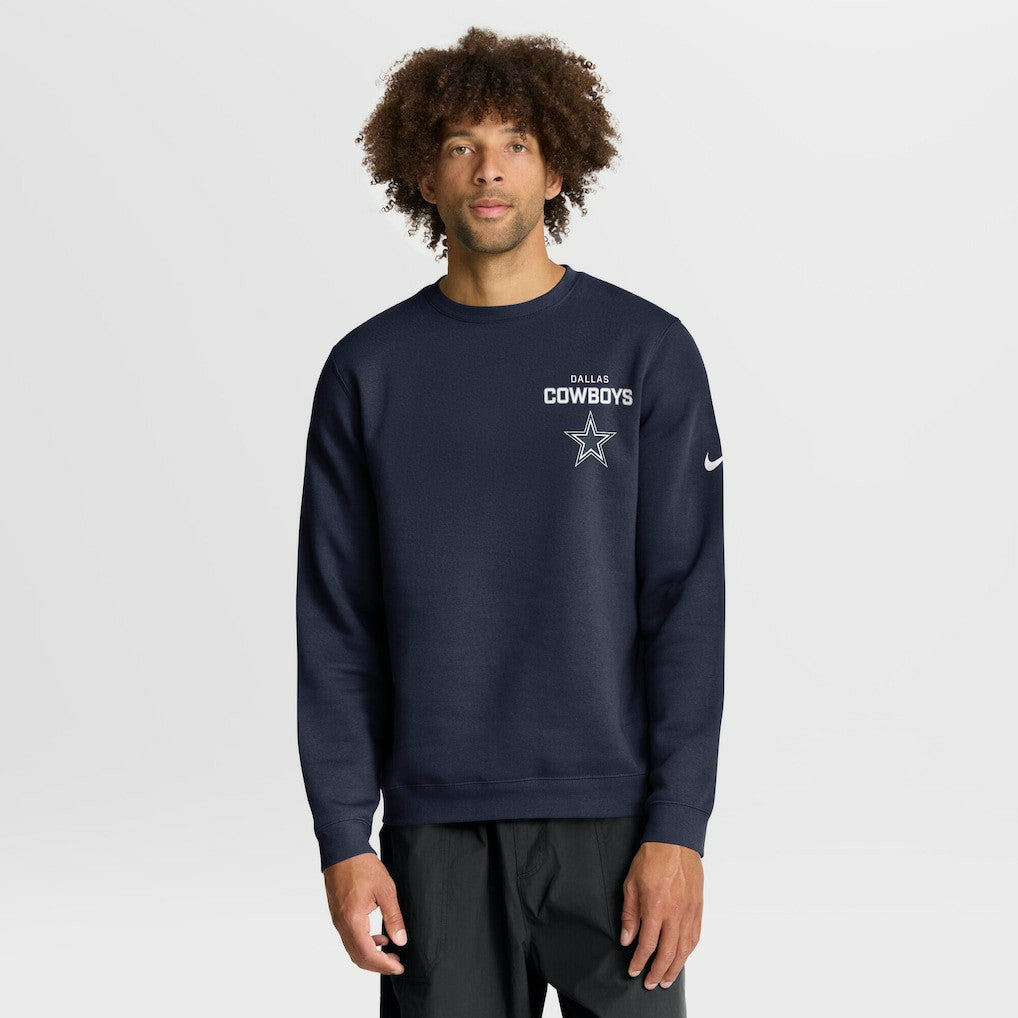 Dallas Cowboys Primetime Club Fleece Pullover Sweatshirt Navy - Nike