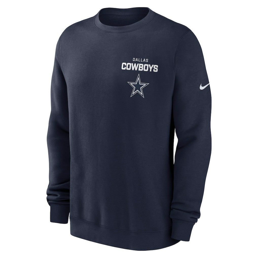 Dallas Cowboys Primetime Club Fleece Pullover Sweatshirt Navy - Nike