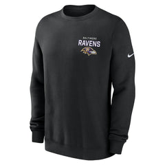 Baltimore Ravens Primetime Club Fleece Pullover Sweatshirt Black - Nike