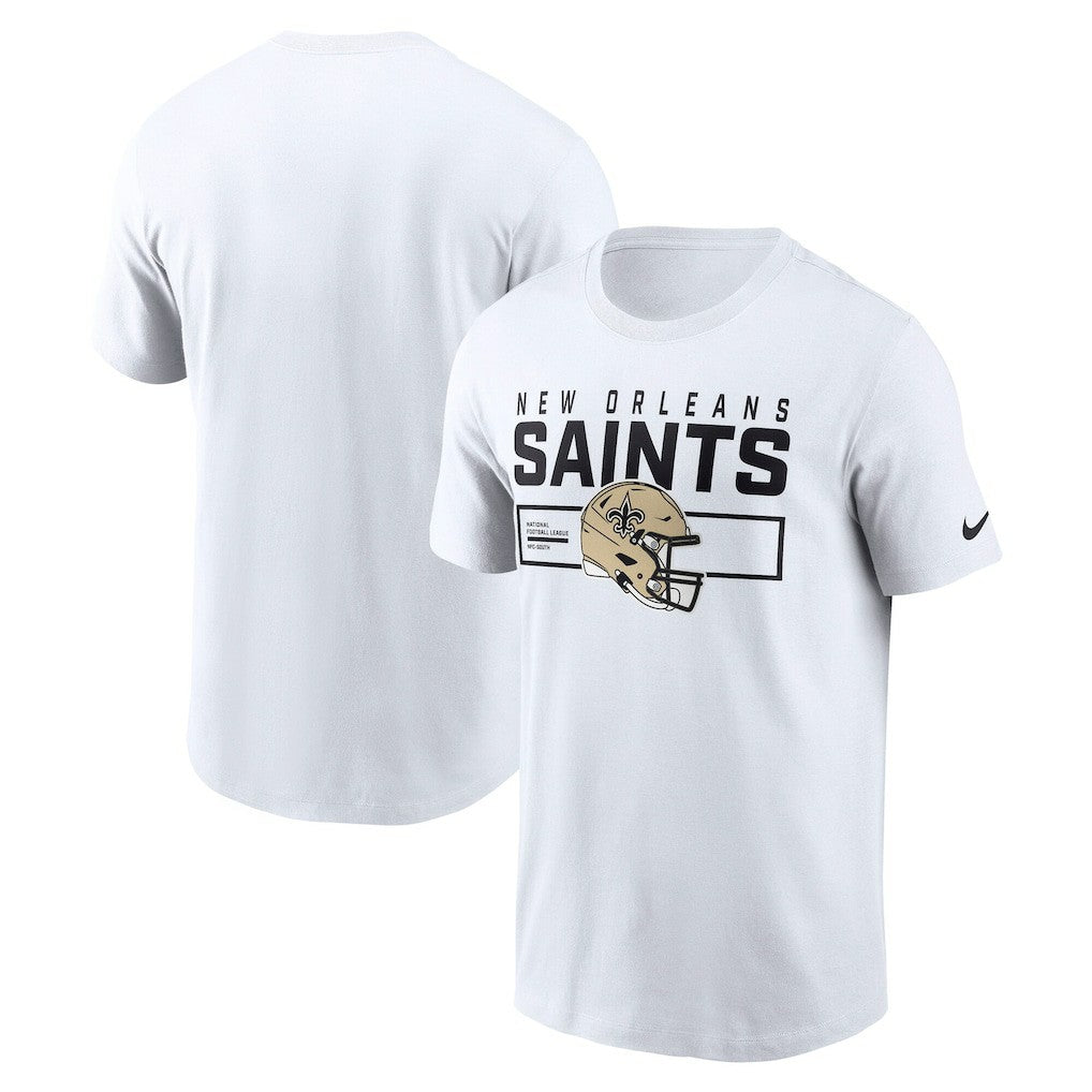 New Orleans Saints Primetime Helmet Essential T-Shirt White - Nike