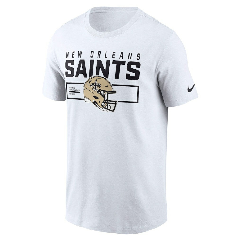 New Orleans Saints Primetime Helmet Essential T-Shirt White - Nike