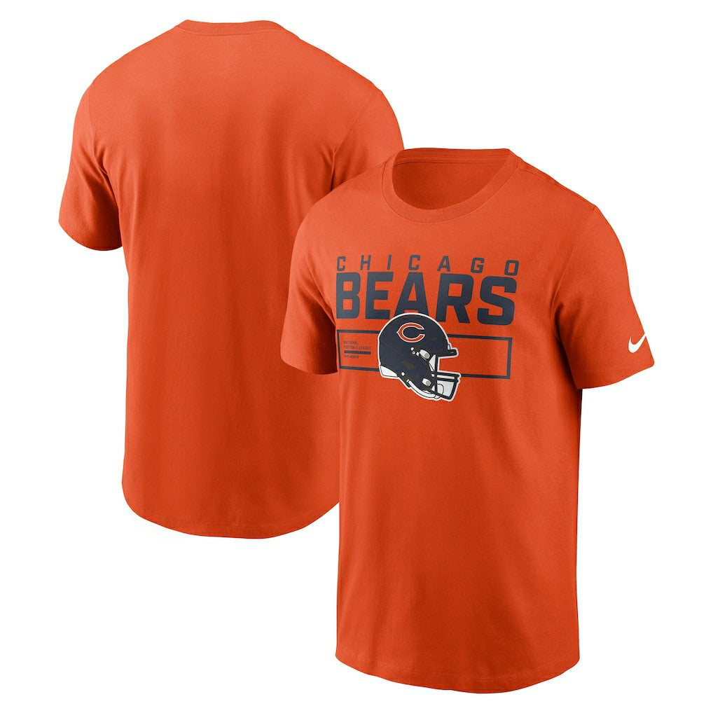 Chicago Bears Primetime Helmet Essential T-Shirt Orange - Nike