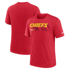 Kansas City Chiefs Long Pass Tri-Blend T-Shirt Heather Red - Nike