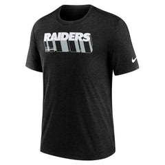 Las Vegas Raiders Long Pass Tri-Blend T-Shirt Heather Black - Nike