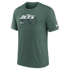 New York Jets Long Pass Tri-Blend T-Shirt Heather Green - Nike
