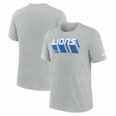 Detroit Lions Long Pass Tri-Blend T-Shirt Heather Gray - Nike