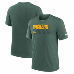 Green Bay Packers Long Pass Tri-Blend T-Shirt Heather Green - Nike