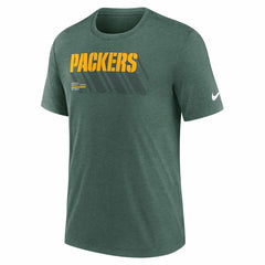 Green Bay Packers Long Pass Tri-Blend T-Shirt Heather Green - Nike