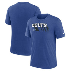 Indianapolis Colts Long Pass Tri-Blend T-Shirt Heather Royal - Nike