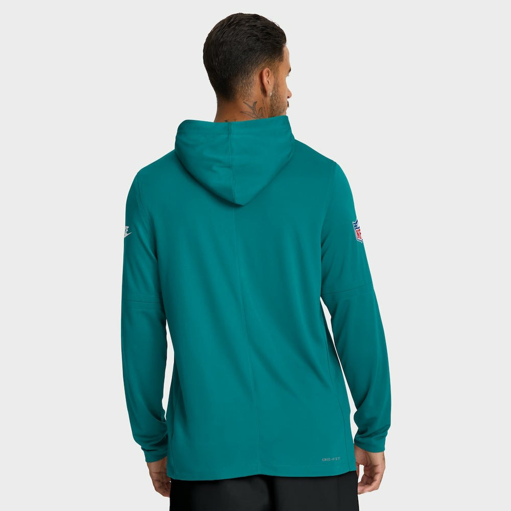 Miami Dolphins Big & Tall Alt Pack Dri-FIT Long Sleeve Hoodie T-Shirt  Aqua - Nike