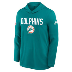 Miami Dolphins Big & Tall Alt Pack Dri-FIT Long Sleeve Hoodie T-Shirt  Aqua - Nike