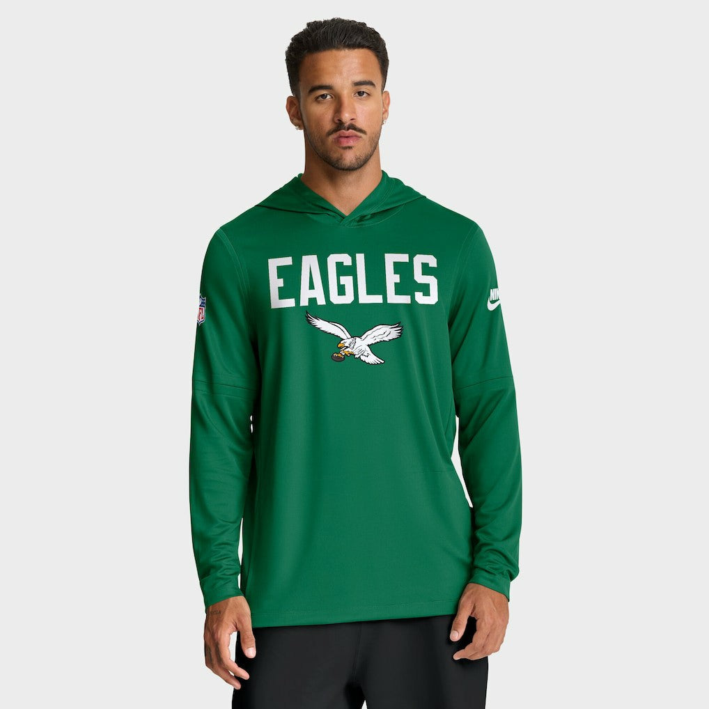 Philadelphia Eagles Big & Tall Alt Pack Dri-FIT Long Sleeve Hoodie T-Shirt  Kelly Green - Nike