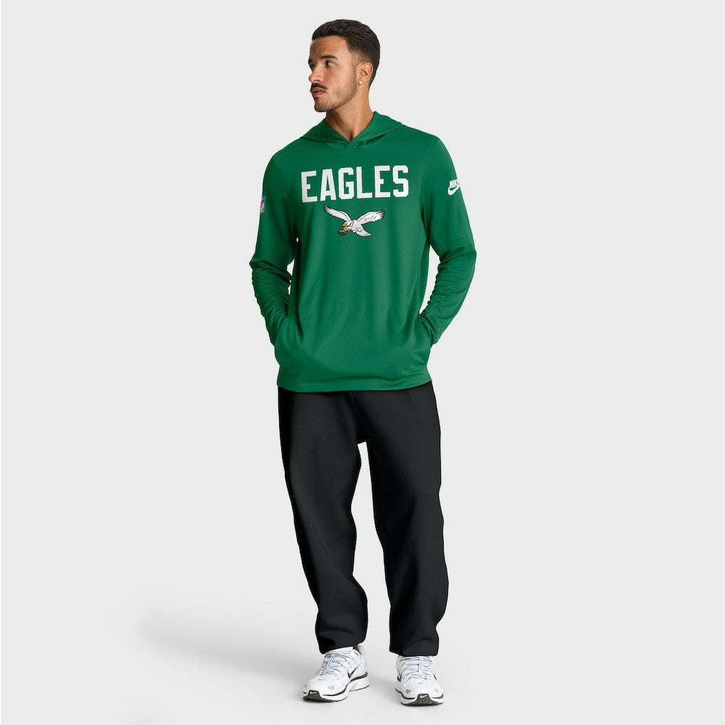 Philadelphia Eagles Big & Tall Alt Pack Dri-FIT Long Sleeve Hoodie T-Shirt  Kelly Green - Nike