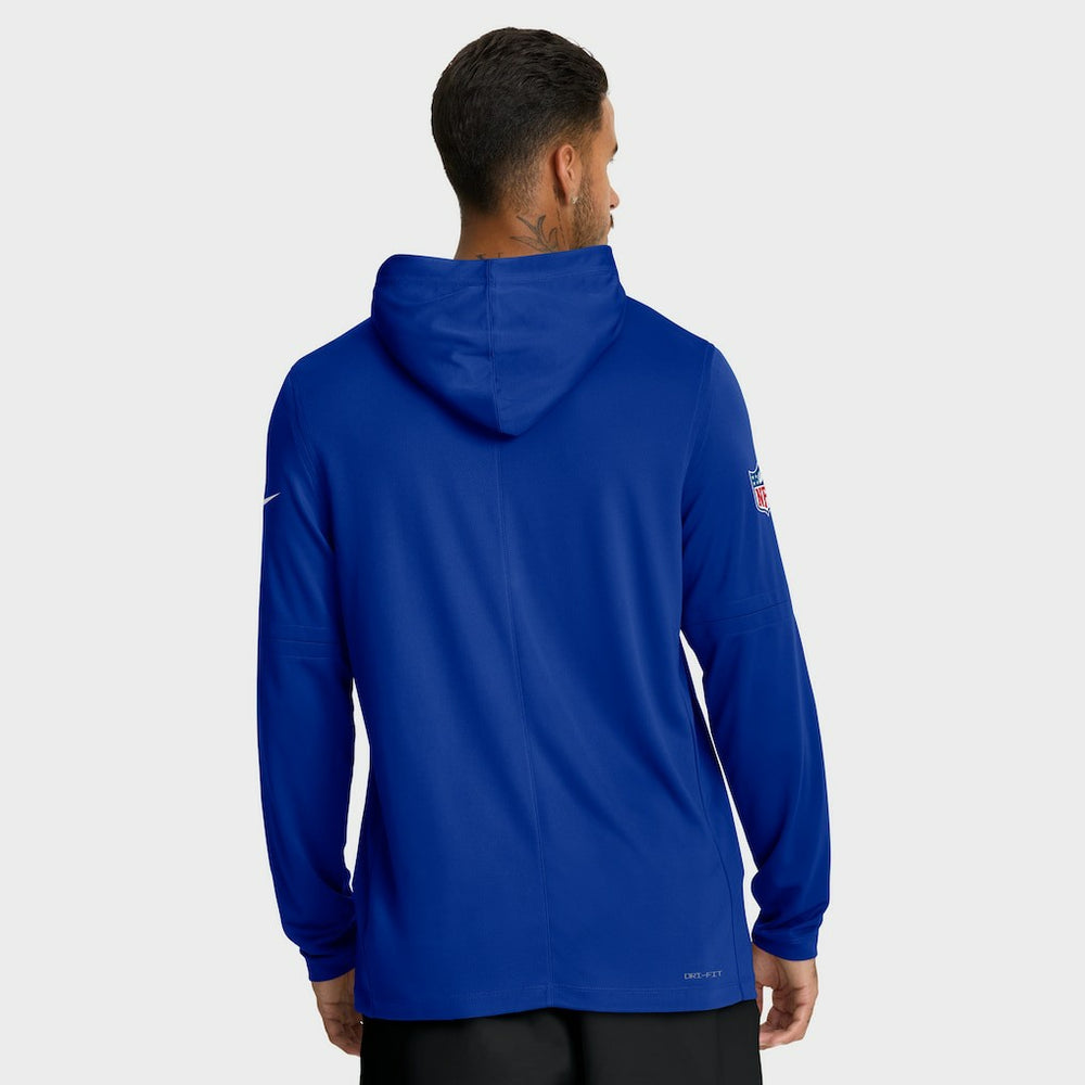 Buffalo Bills Big & Tall Sideline Dri-FIT Long Sleeve Hoodie T-Shirt Royal - Nike