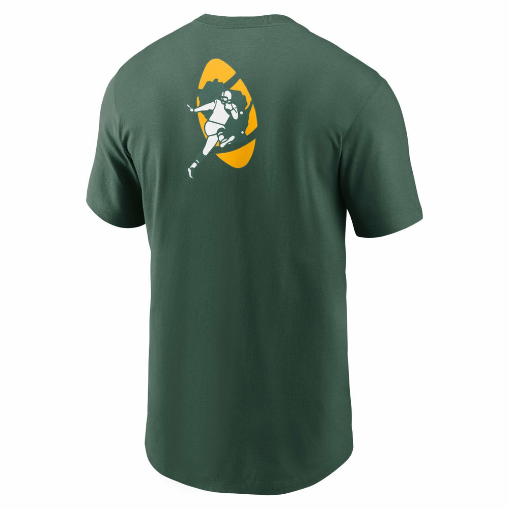 Green Bay Packers Rewind Front and Back Hit Essential T-Shirt Green - Nike