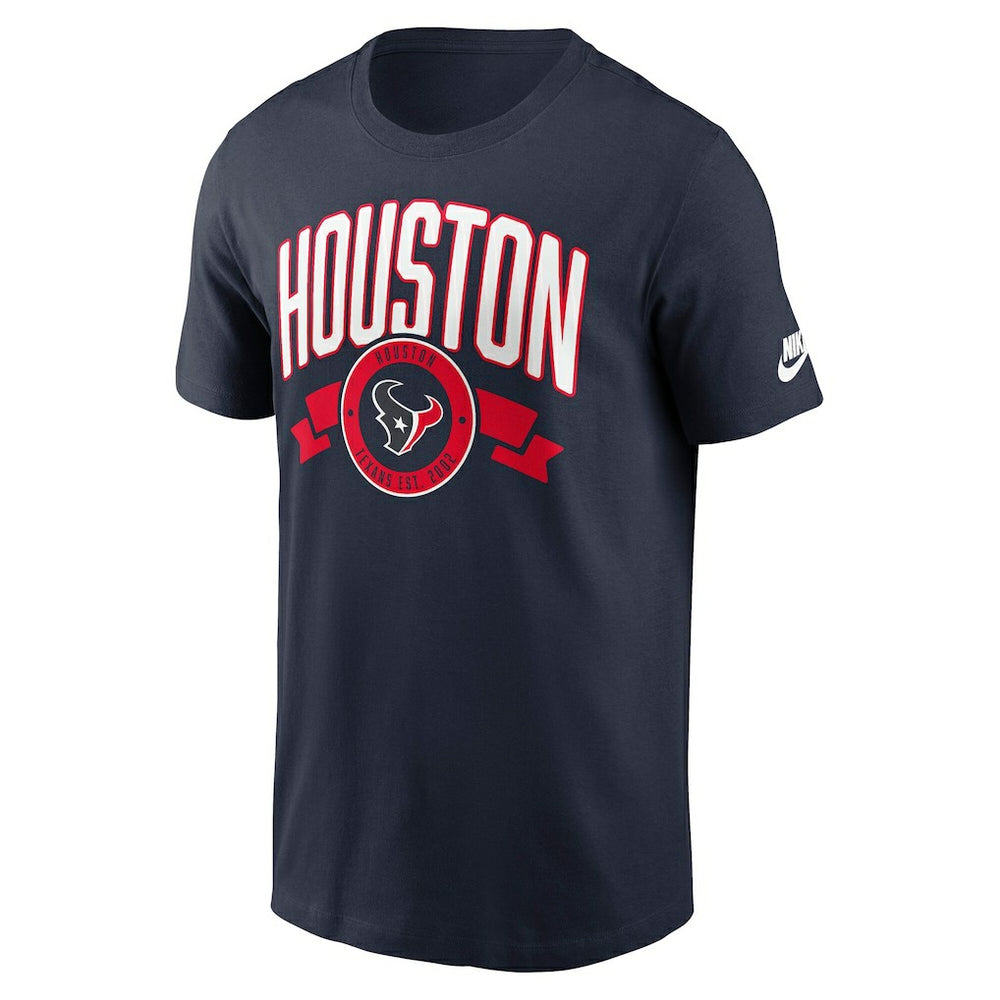 Houston Texans Rewind Front and Back Hit Essential T-Shirt Navy - Nike