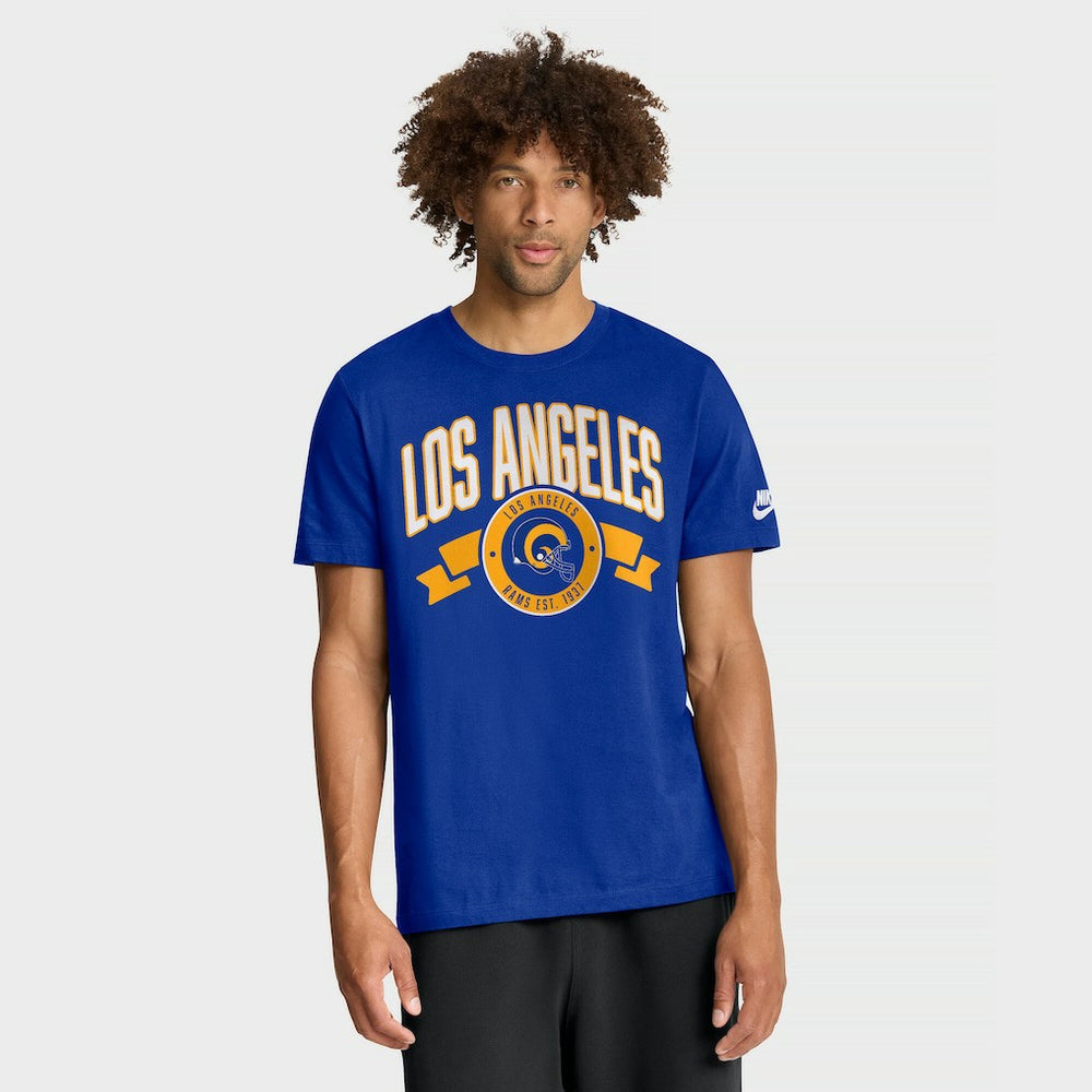 Los Angeles Rams Rewind Front and Back Hit Essential T-Shirt Royal - Nike