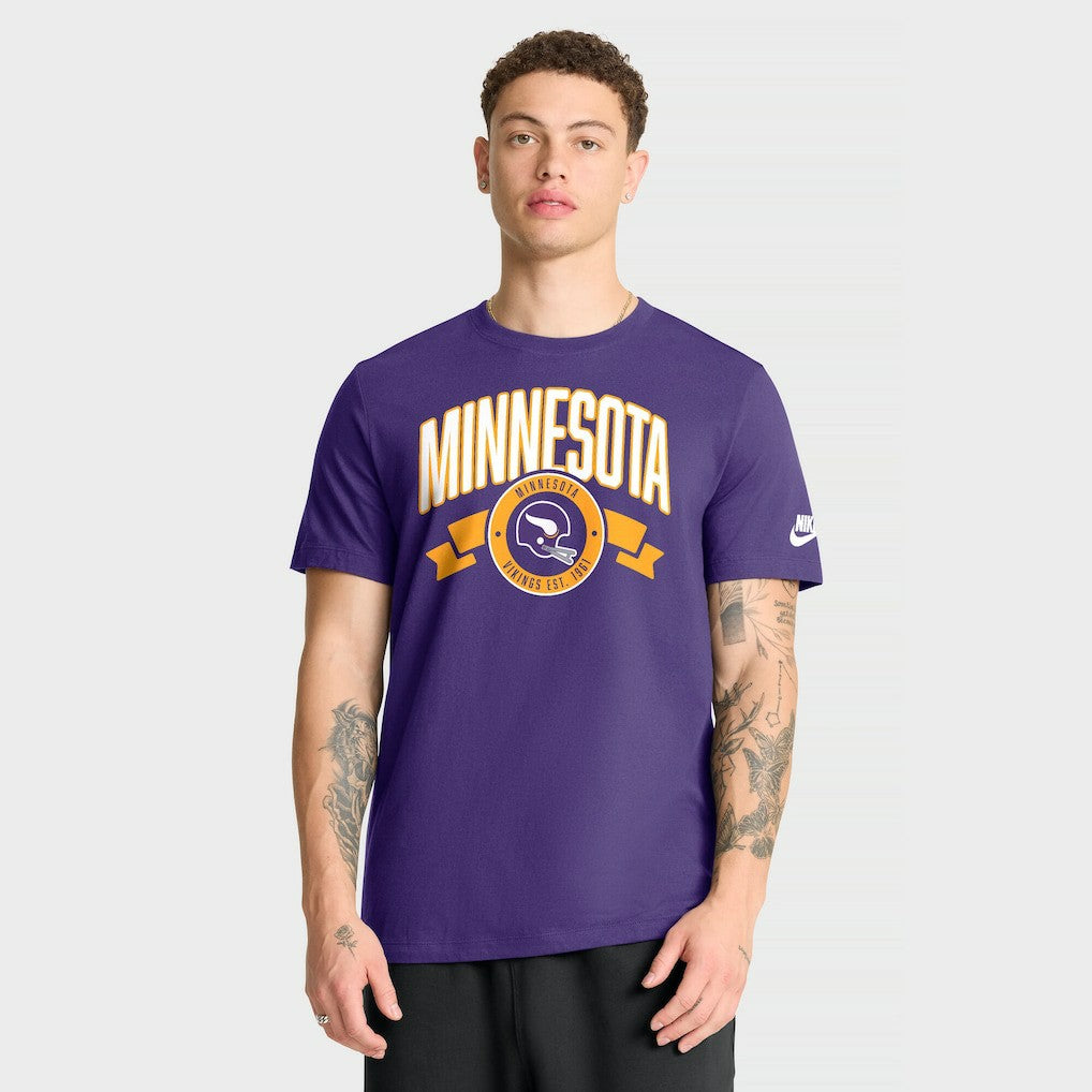 Minnesota Vikings Rewind Front and Back Hit Essential T-Shirt Purple - Nike